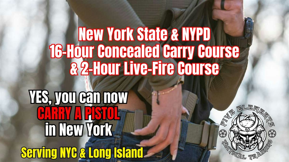 NYS 16-Hour Concealed Carry Course (Sat. 11\/23 & Sun. 11\/24) Nassau Queens