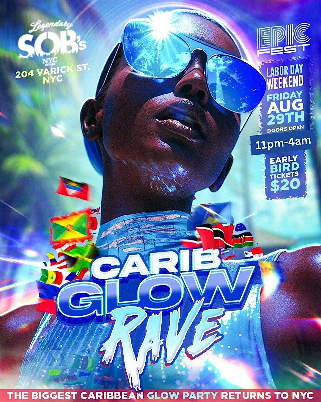 CARIB GLOW RAVE w\/ Kevin Crown