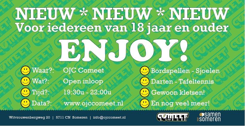 Enjoy open inloop avond 22 juni 2023, OJC Comeet Someren, Aarle-rixtel ...