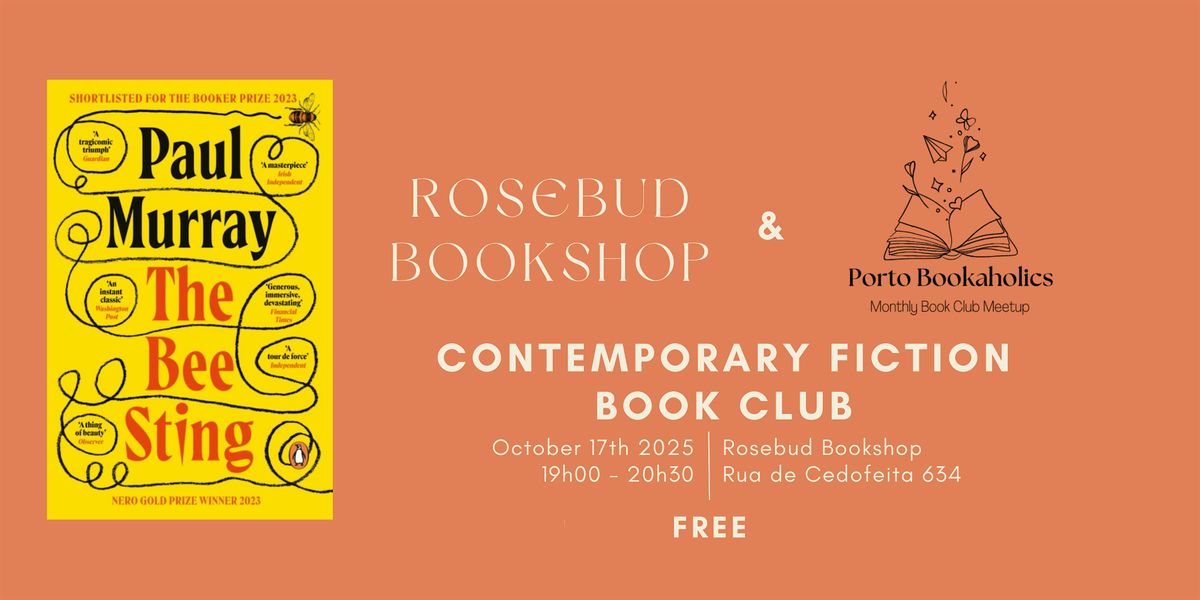 Rosebud Bookshop& Porto Bookaholics  October Contemporary Fiction Book Club