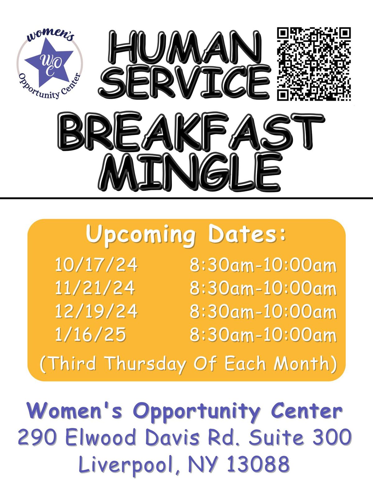 Human Service Breakfast Mingle