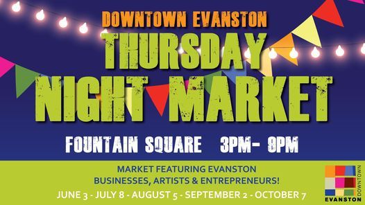 Thursday Night Markets, Evanston's Fountain Square, 3 June 2021