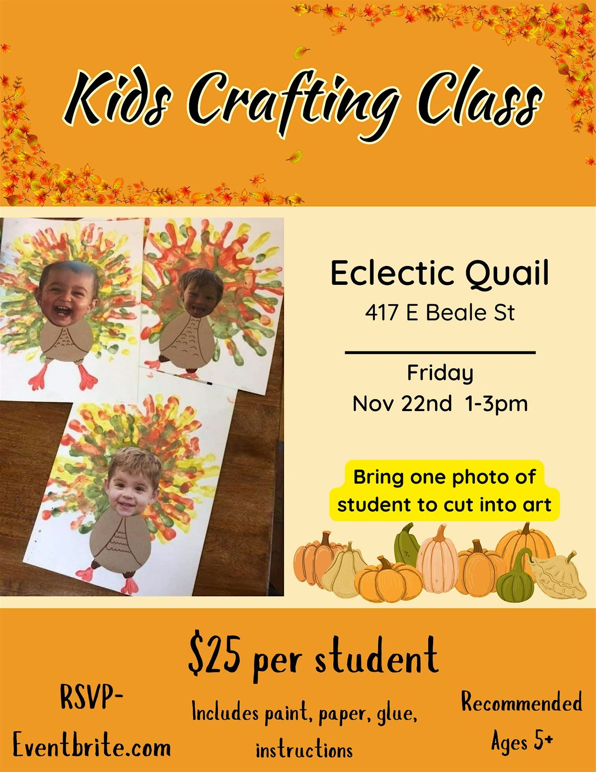 Kids Crafting Class @ eclectic Quail