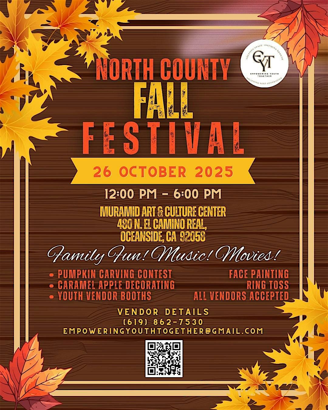 North County Fall Festival - YOUTH VENDORS WANTED!