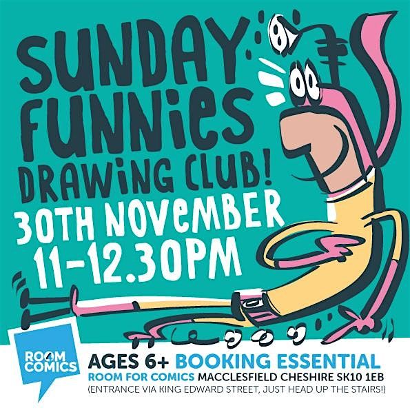 Sunday FUNNIES! Sunday cartoon-art club (Ages 6+)