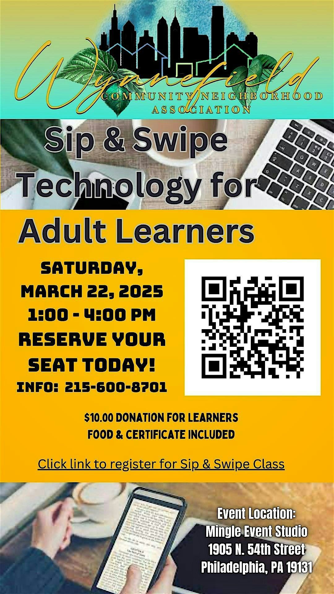 Sip & Swipe Technology for Adult Learners