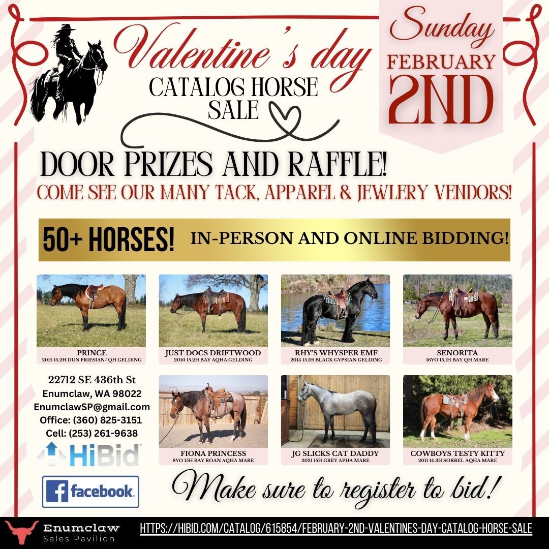 \u2764\ufe0fFEBRUARY 2ND VALENTINE'S CATALOG HORSE SALE\u2764\ufe0f