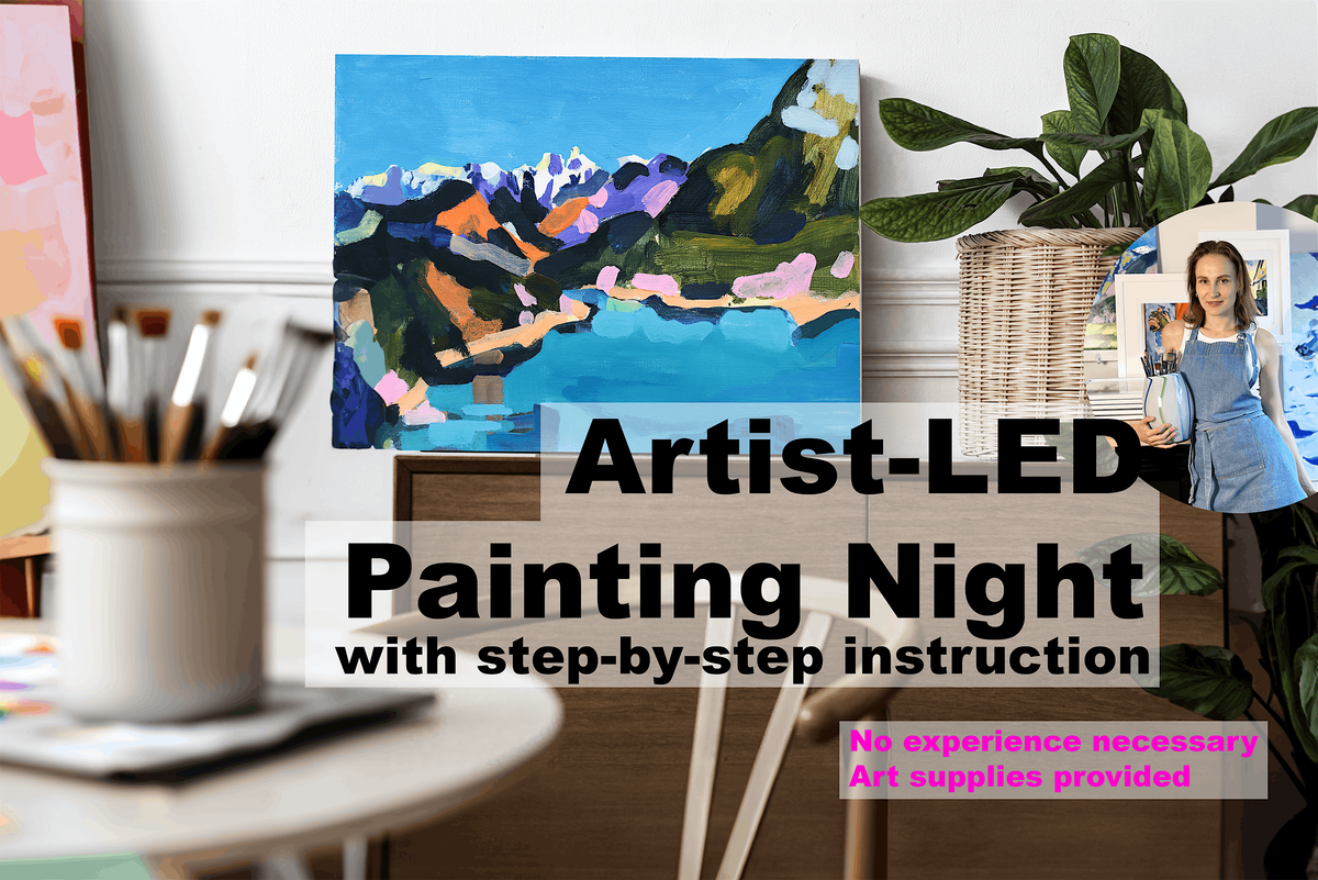 Artist-led Winter Canvas Painting Night| Coffee Sip & Draw date night