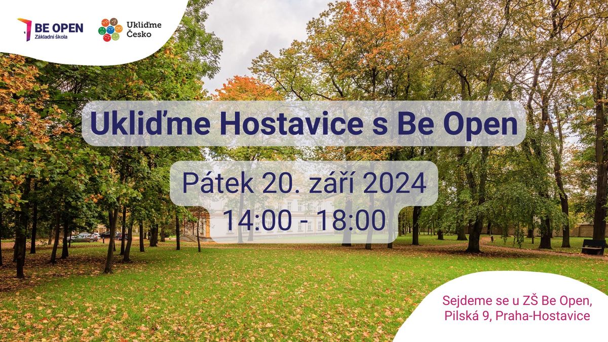 Ukli\u010fme Hostavice s Be Open a Ukli\u010fme \u010cesko