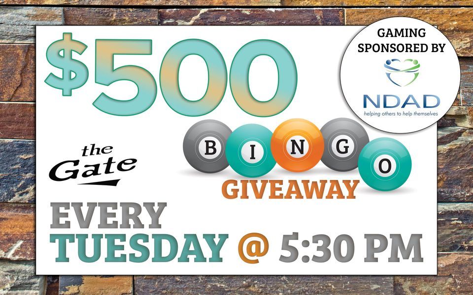 $500 Bingo Giveaway - EVERY TUESDAY