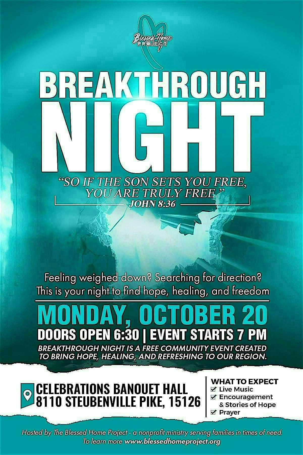 Breakthrough Night: A Community Night of Hope & Freedom