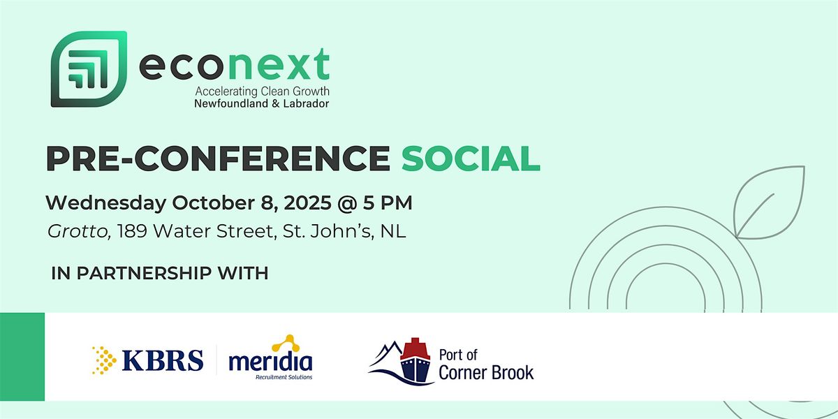 2025 econext Pre-Conference Social