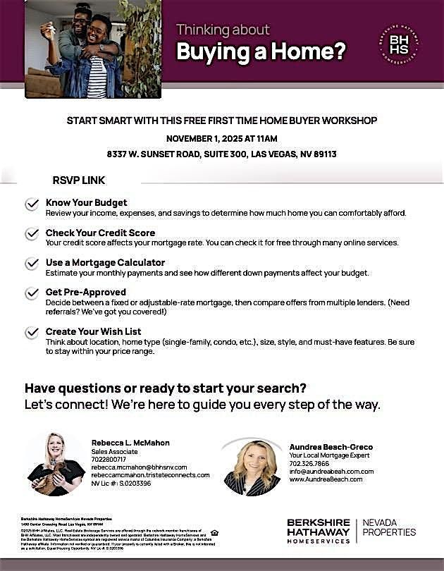 First Time Home Buyer Workshop