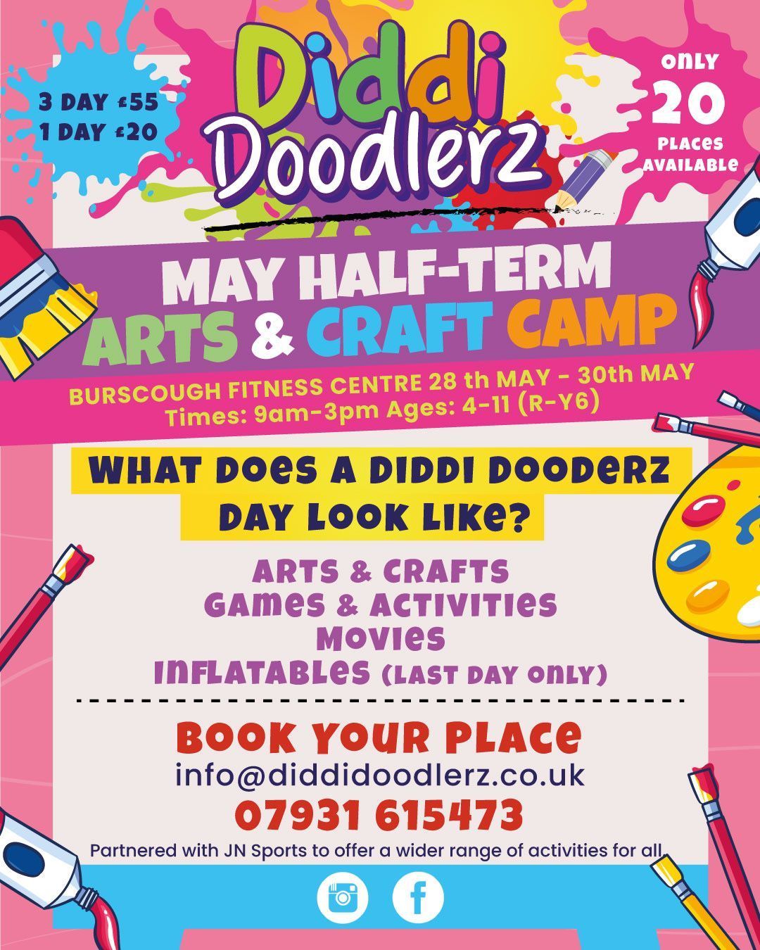 Diddi Doodlerz Half-term Arts and Crafts Camp for 4-11 year olds
