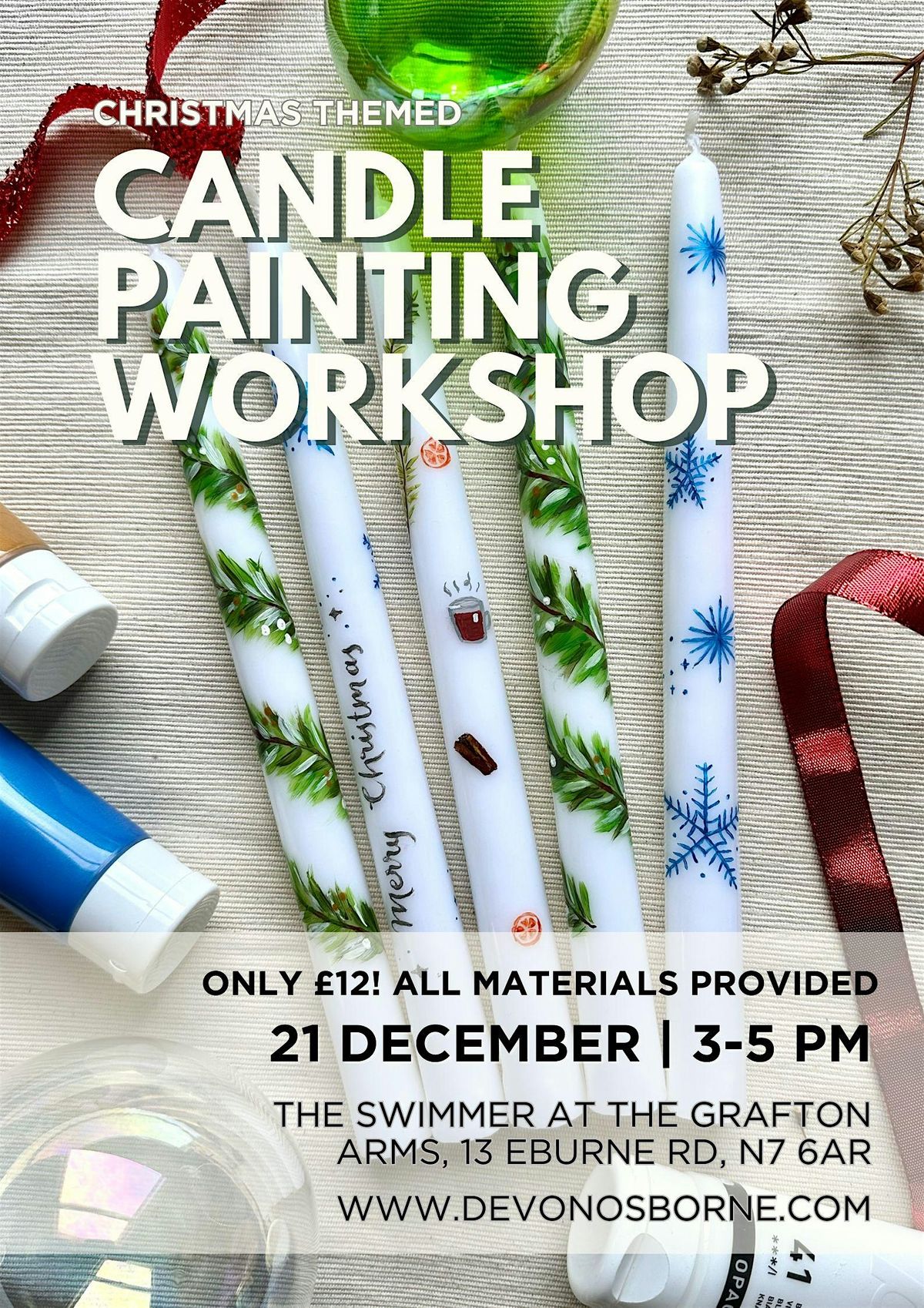 Christmas Candle Painting Workshop