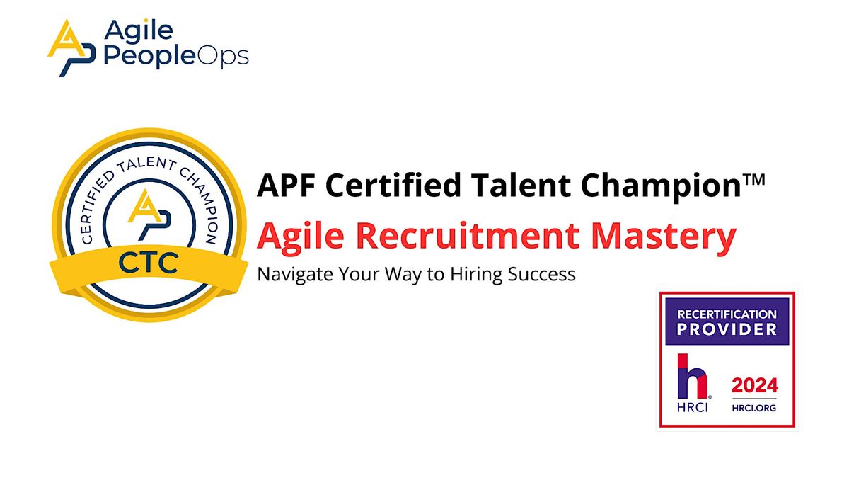 APF Certified Talent Champion\u2122 (APF CTC\u2122) | Jan 30- 31, 2025