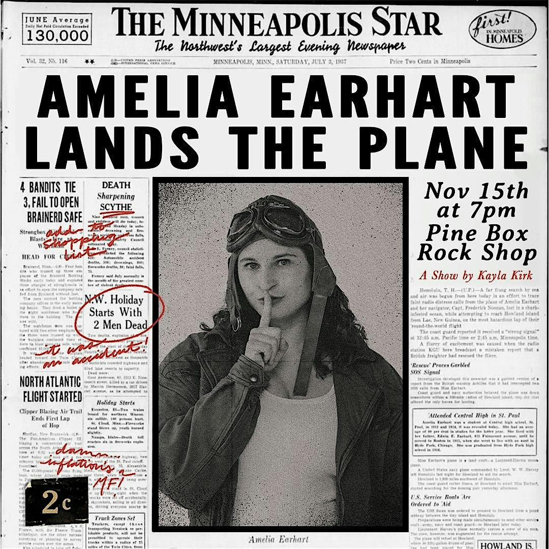 Amelia Earhart Lands the Plane