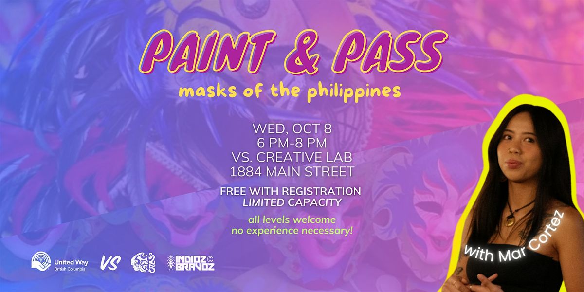 Paint & Pass: Masks of the Philippines with Mar Cortez