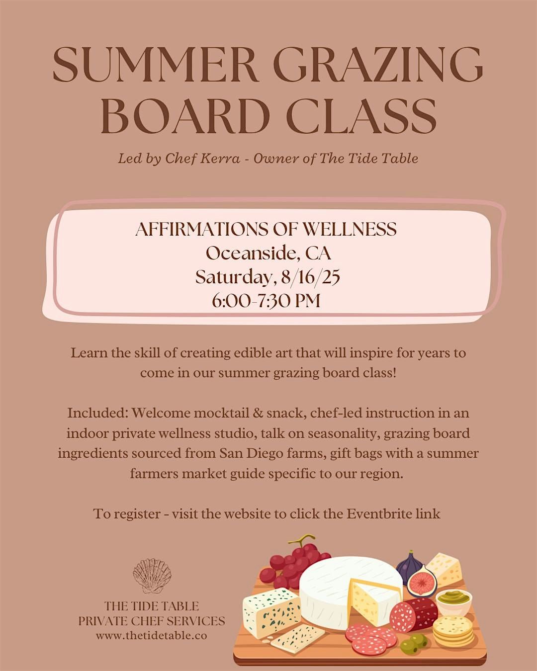 Summer Grazing Board Class - Oceanside
