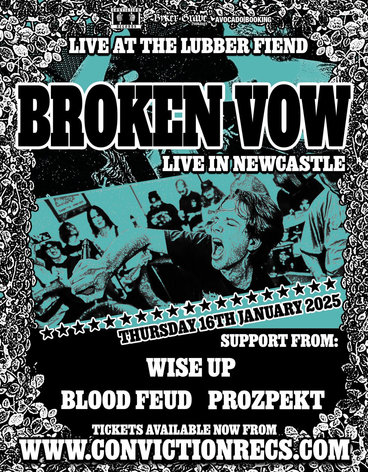 BROKEN VOW \/ WISE UP + More @ The Lubber Fiend 16.01.25