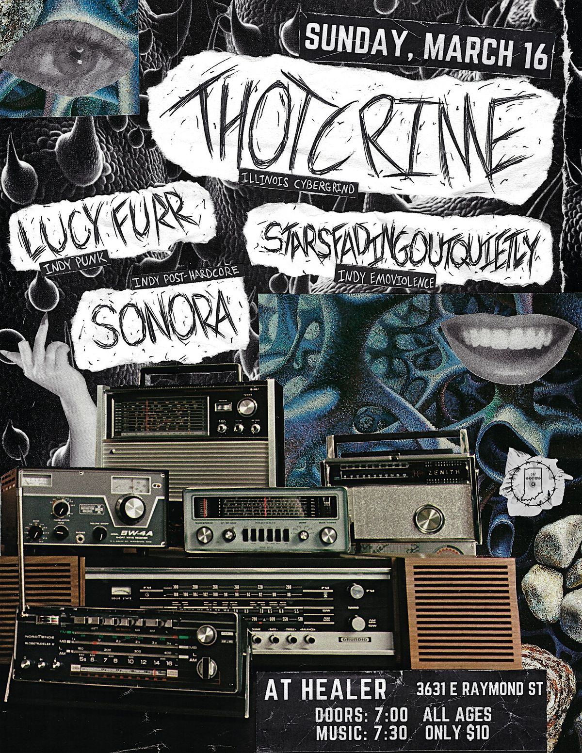 THOTCRIME \/ STARSFADINGOUTQUIETLY \/ LUCY FURR \/ SONORA @ HEALER