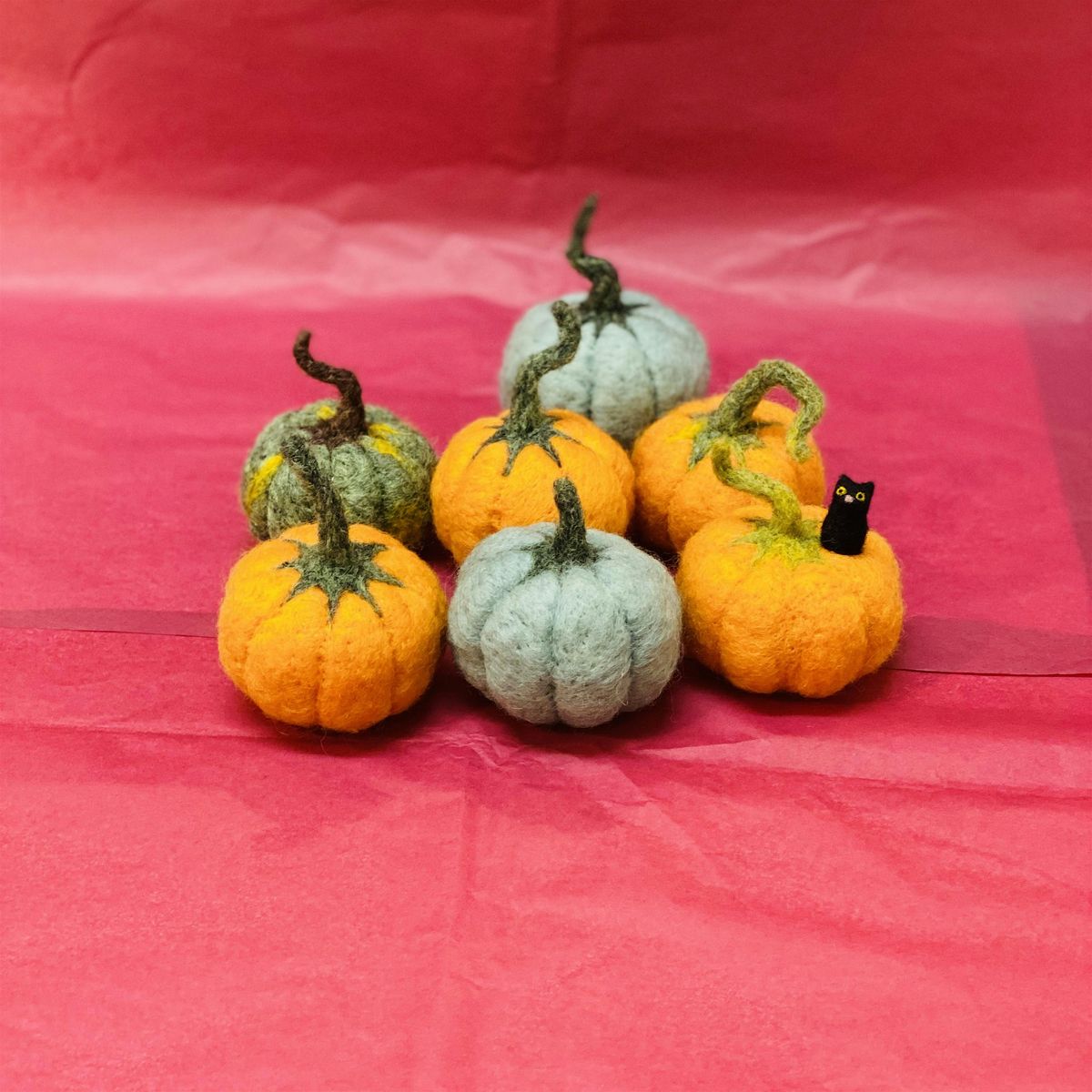 Needle Felting Pumpkins