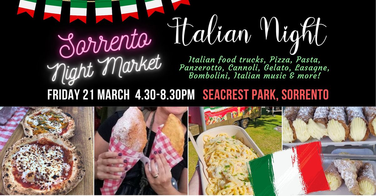 ITALIAN NIGHT at Sorrento Night Market - Fri 21 March