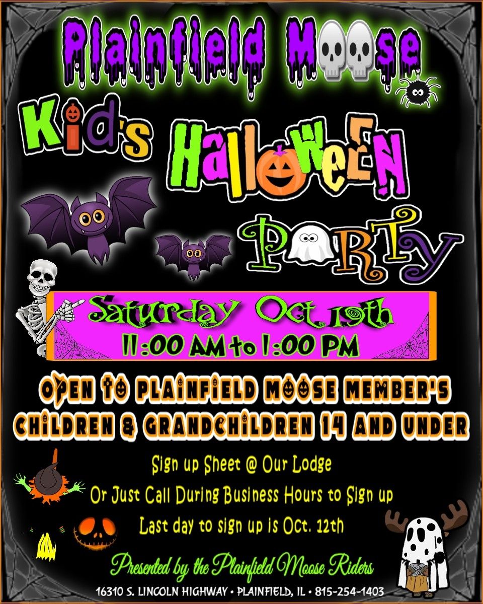 Plainfield Moose KIDS Halloween Party