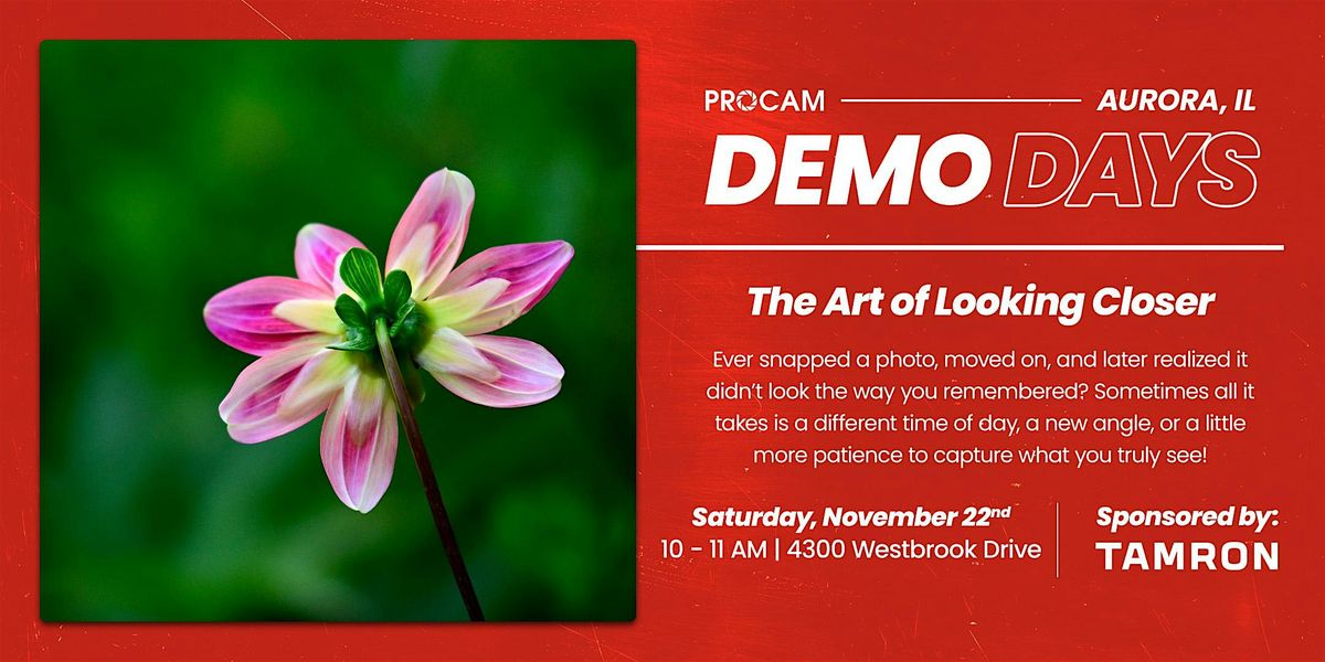 The Art of Looking Closer with Tamron - Demo Day Event