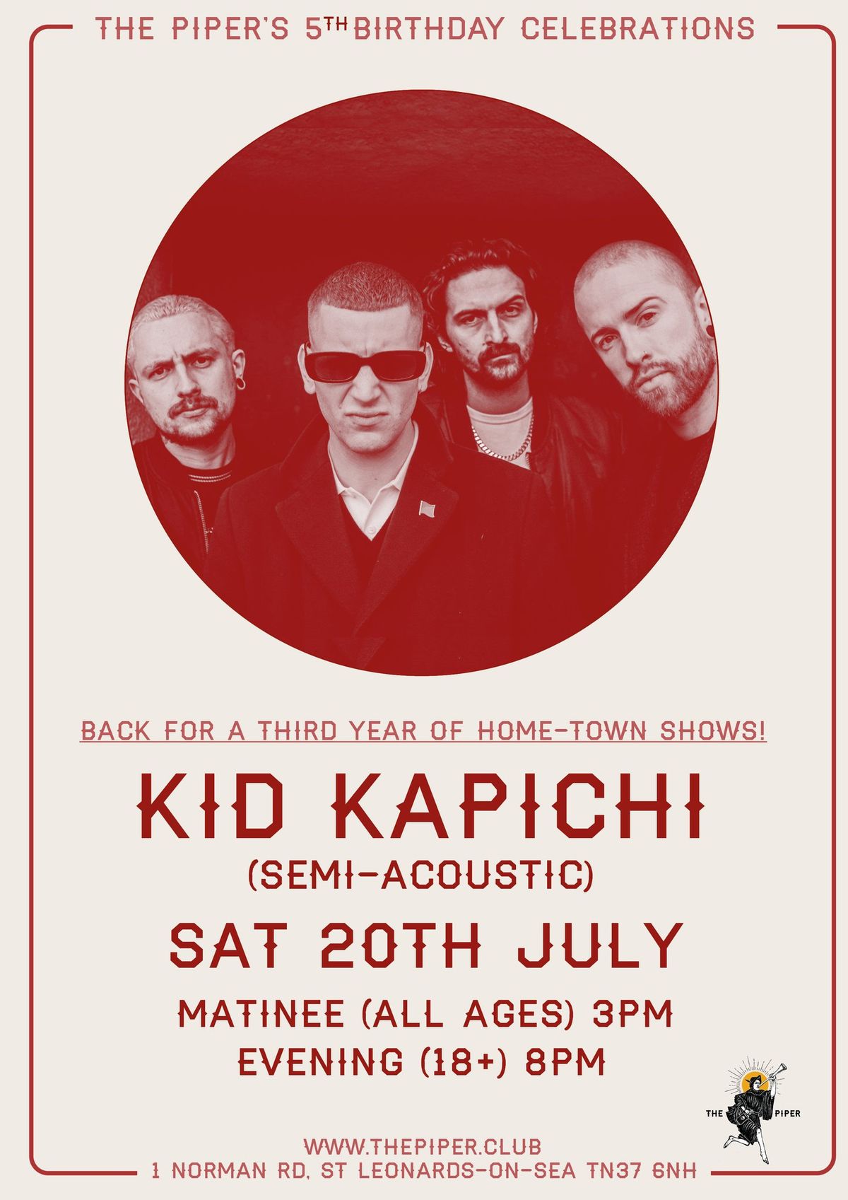 Kid Kapichi Afternoon Show at The Piper July 20th (all ages)