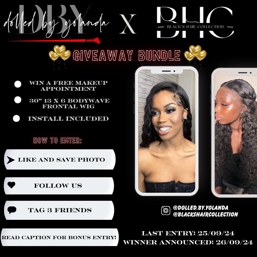 Giveaway Bundle: Free Makeup Appointment & 30\u201d 13 x 6 Body Wave Frontal Wig