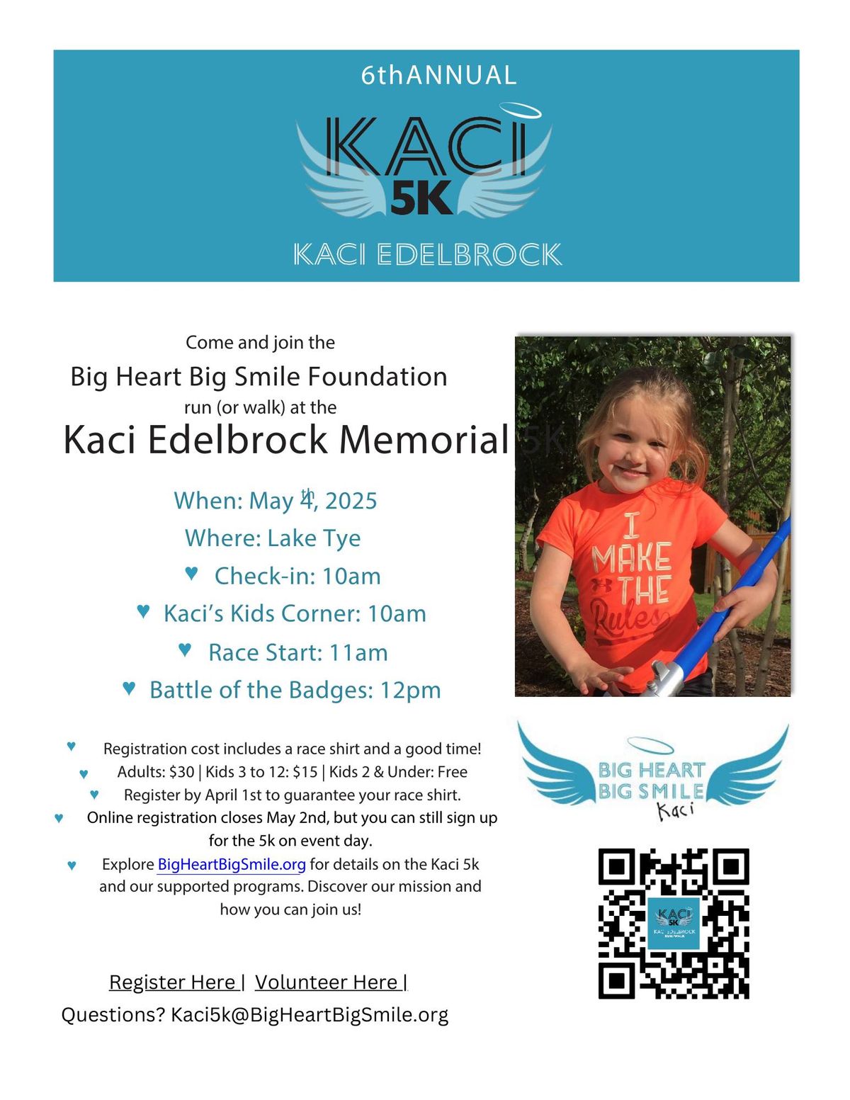 6th Annual Kaci Edelbrock Memorial 5K