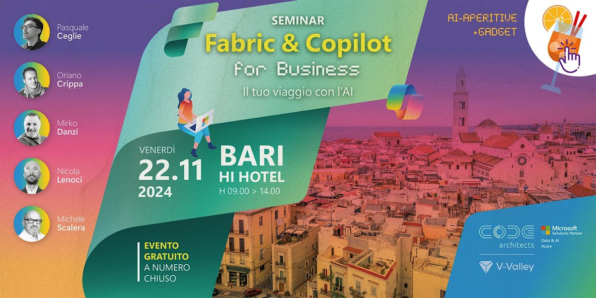 Fabric & Copilot for Business, il tuo viaggio con l'AI - Seminar gratuito