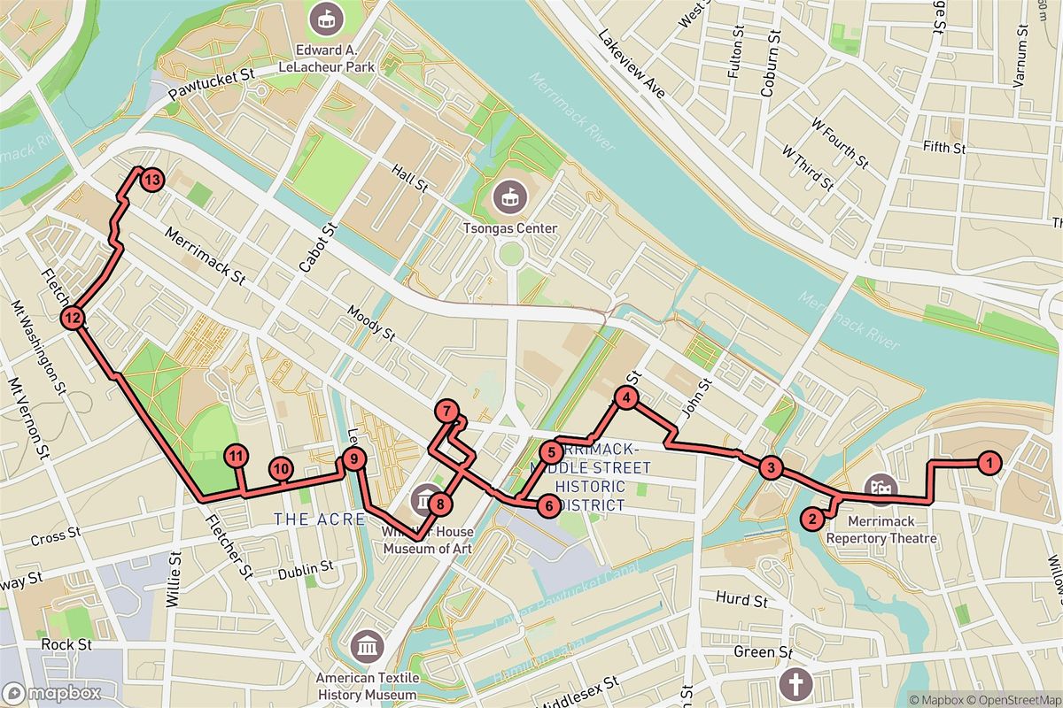 Lowell Audio Tour: Canals, Canvas, and Sacred Stories
