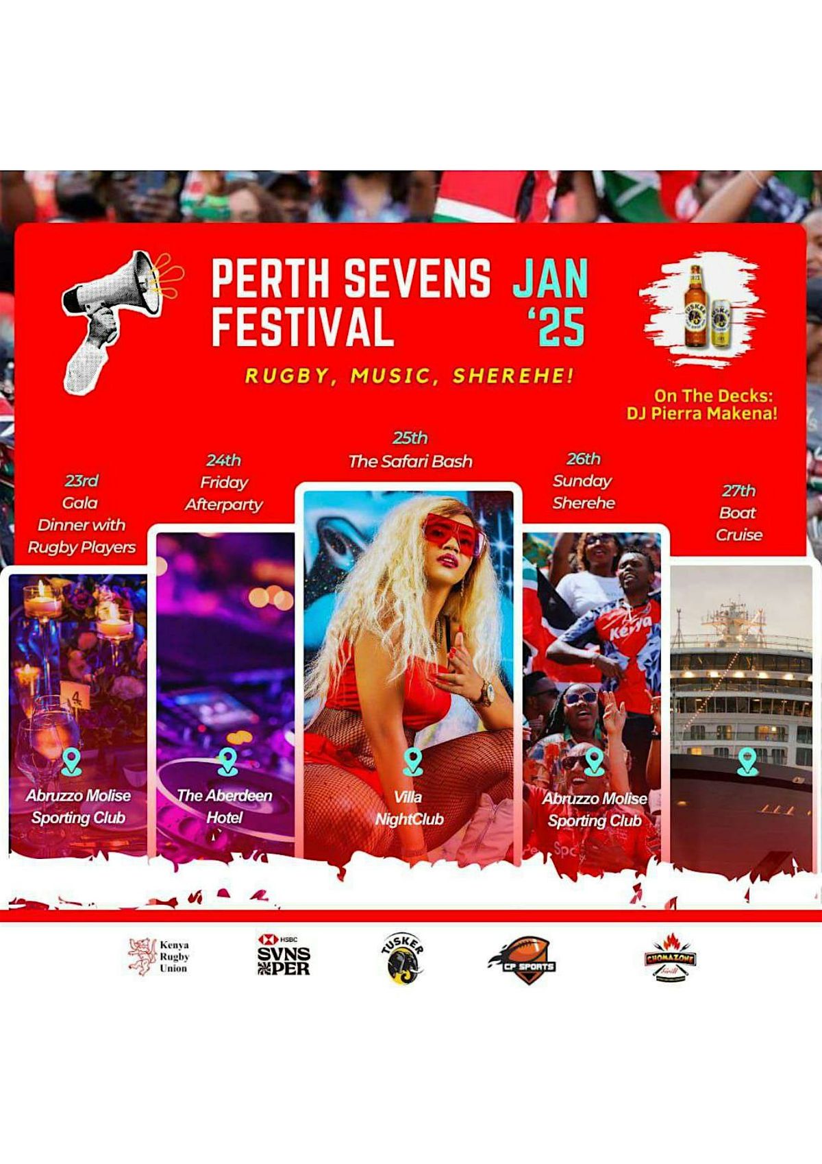 HSBC World Rugby Sevens Series HBF Park,Perth  -Kenyan Community