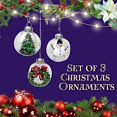 Paint 3 Christmas Ornaments