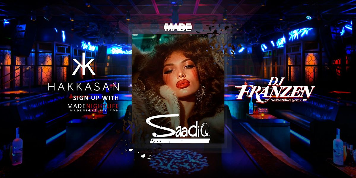 SaadiQ Wednesdays w\/ DJ Franzen | R&B and B-Sides Only | Las Vegas