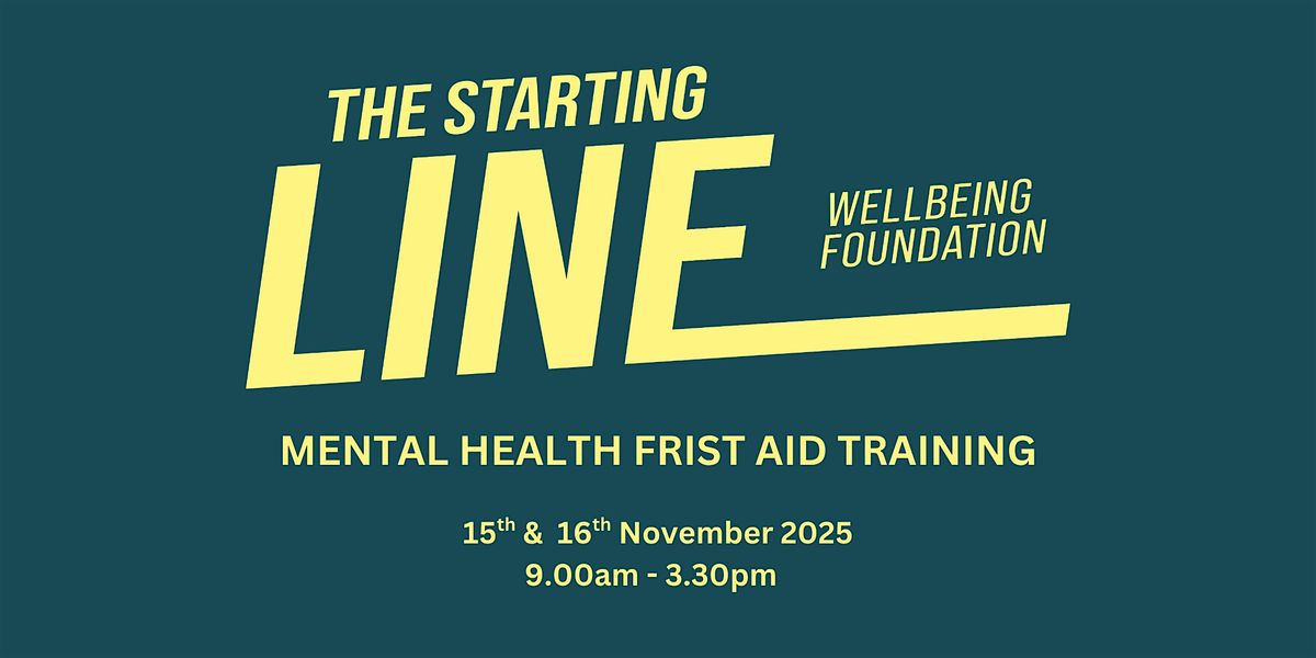 Mental Health First Aid Training NOVEMBER
