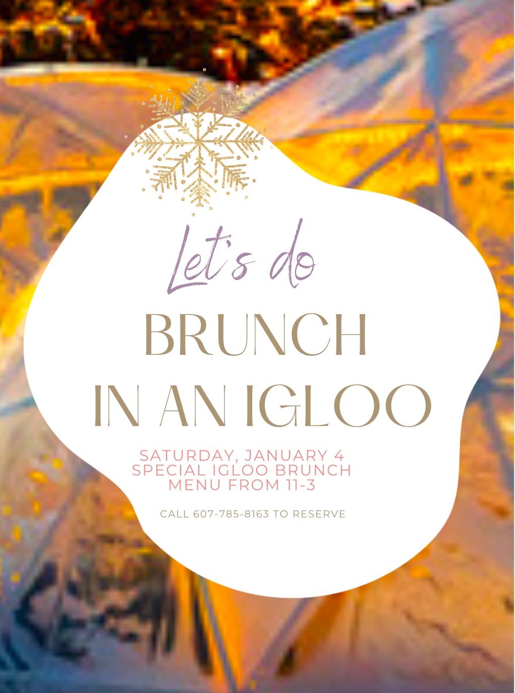 Brunch in an igloo