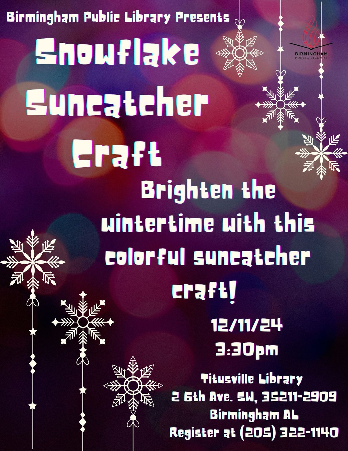 Snowflake Suncatcher Craft