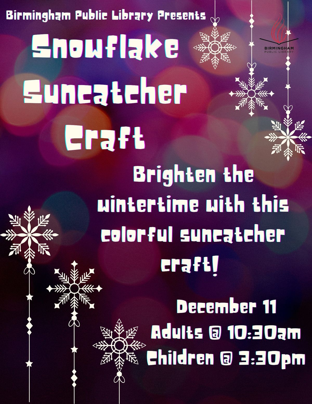 Snowflake Suncatcher Craft