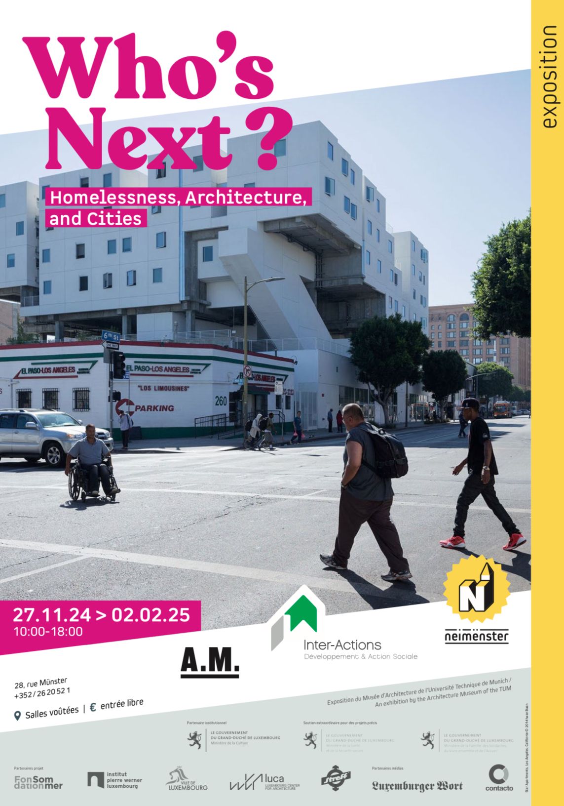 Vernissage - Who's Next? Sans-abrisme, Architecture et la Ville