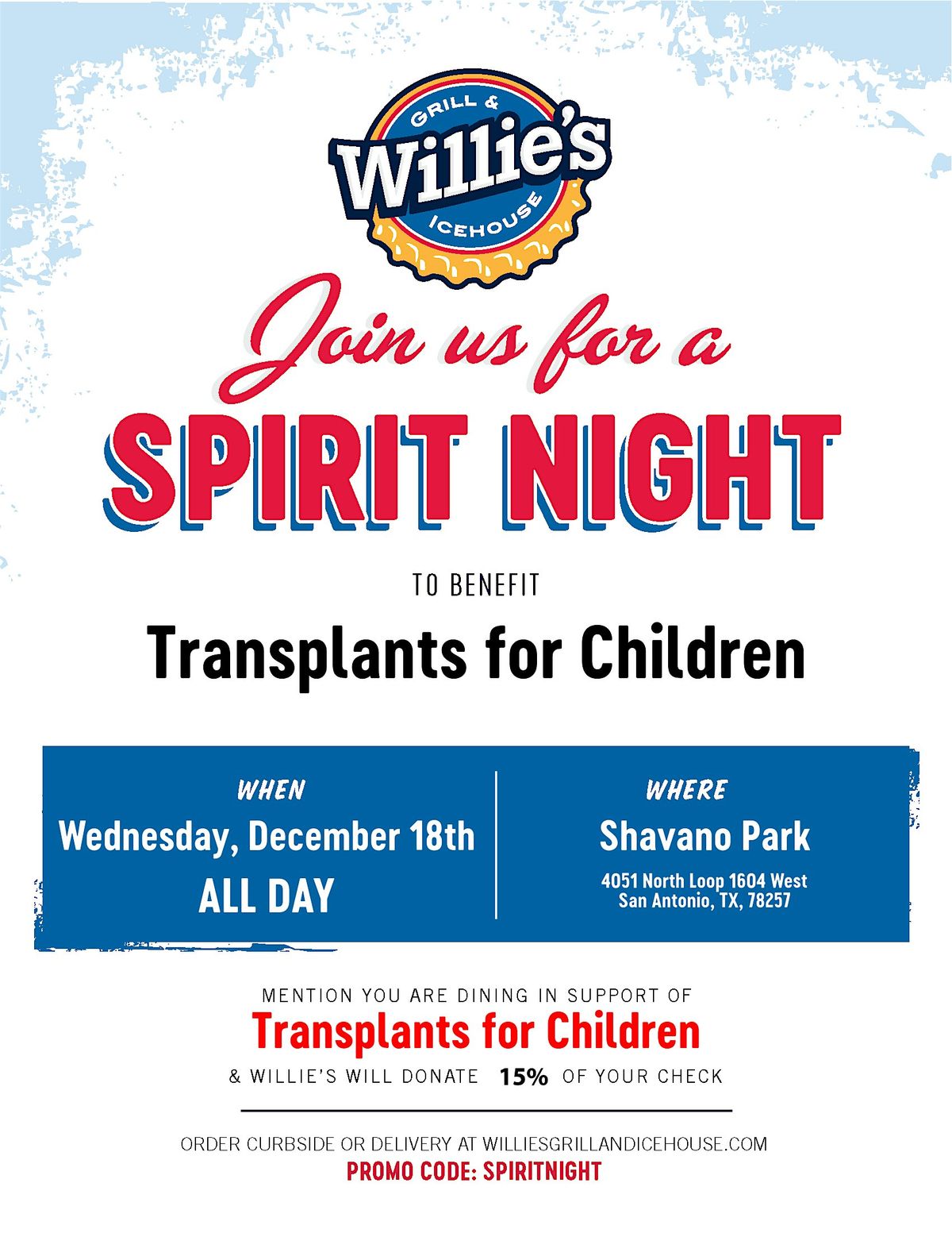 Willies in benefit of Transplants for Children