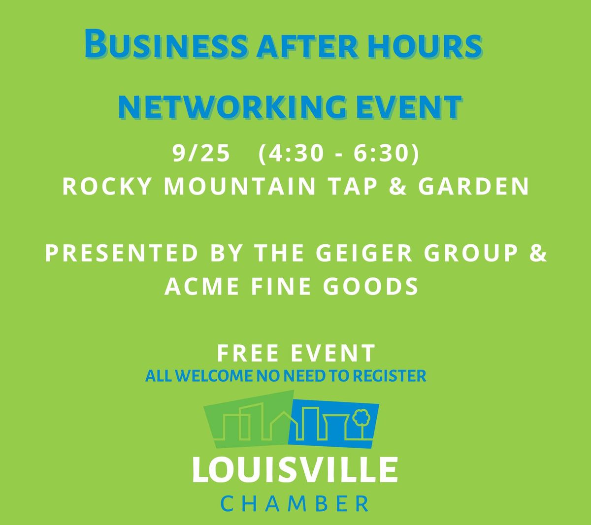 Business After Hours Networking Event