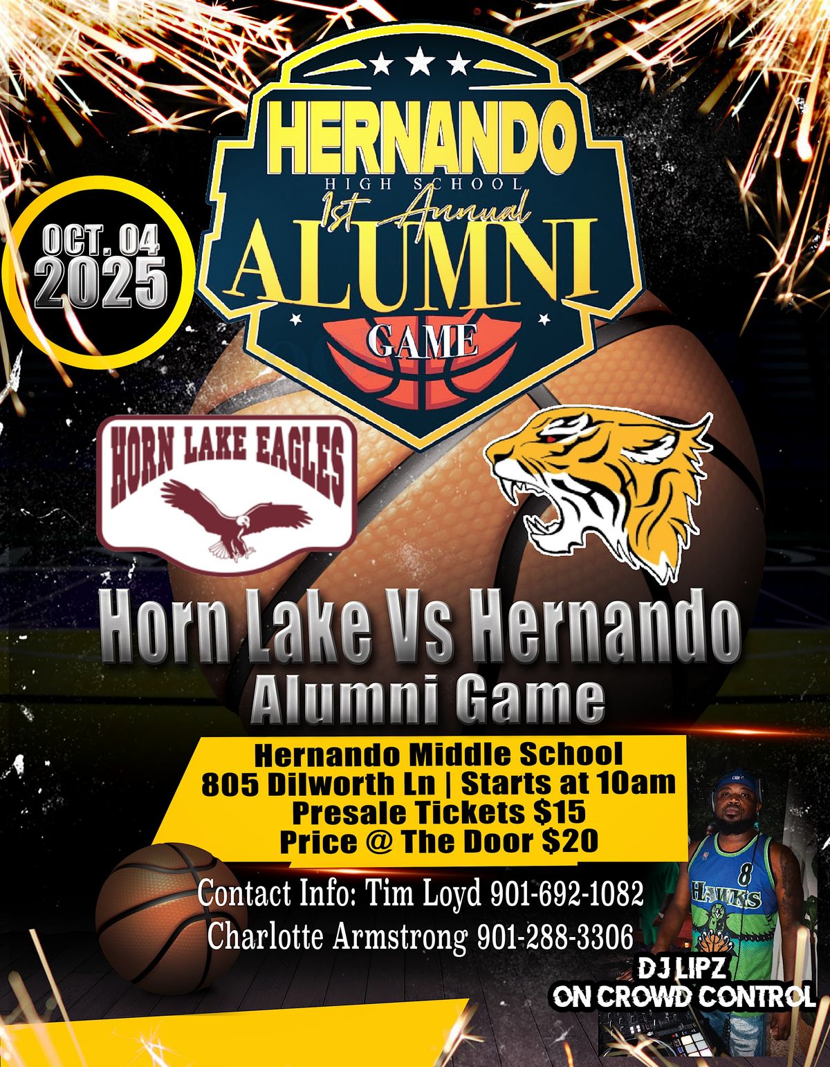 Hernando Vs Horn Lake Alumni Basketball Game