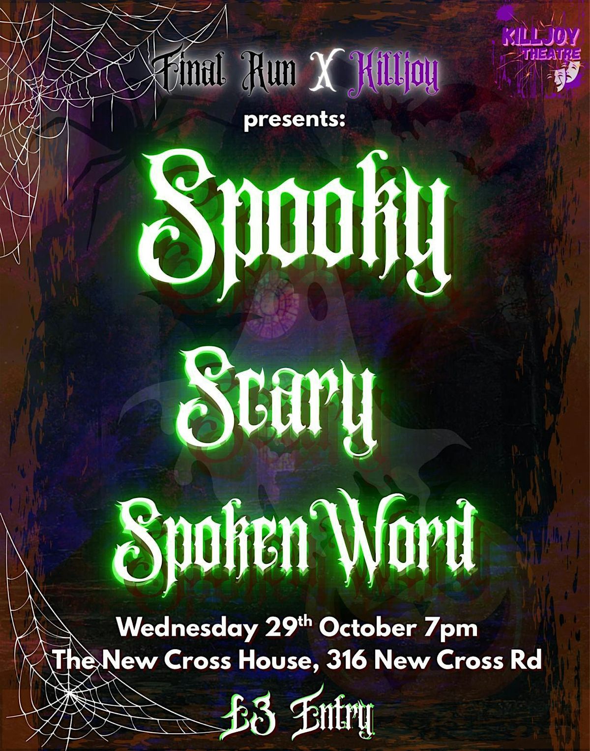 Killjoy & Final Run Present: Spooky Scary Spoken Word