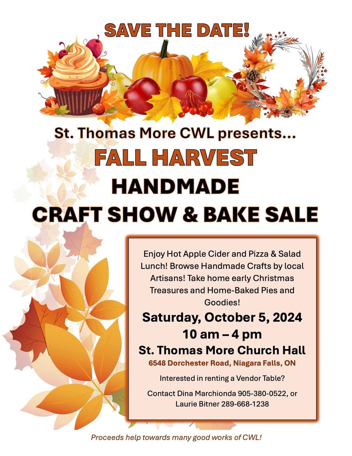 St. Thomas More CWL Fall Harvest Handmade Craft Show & Bake Sale