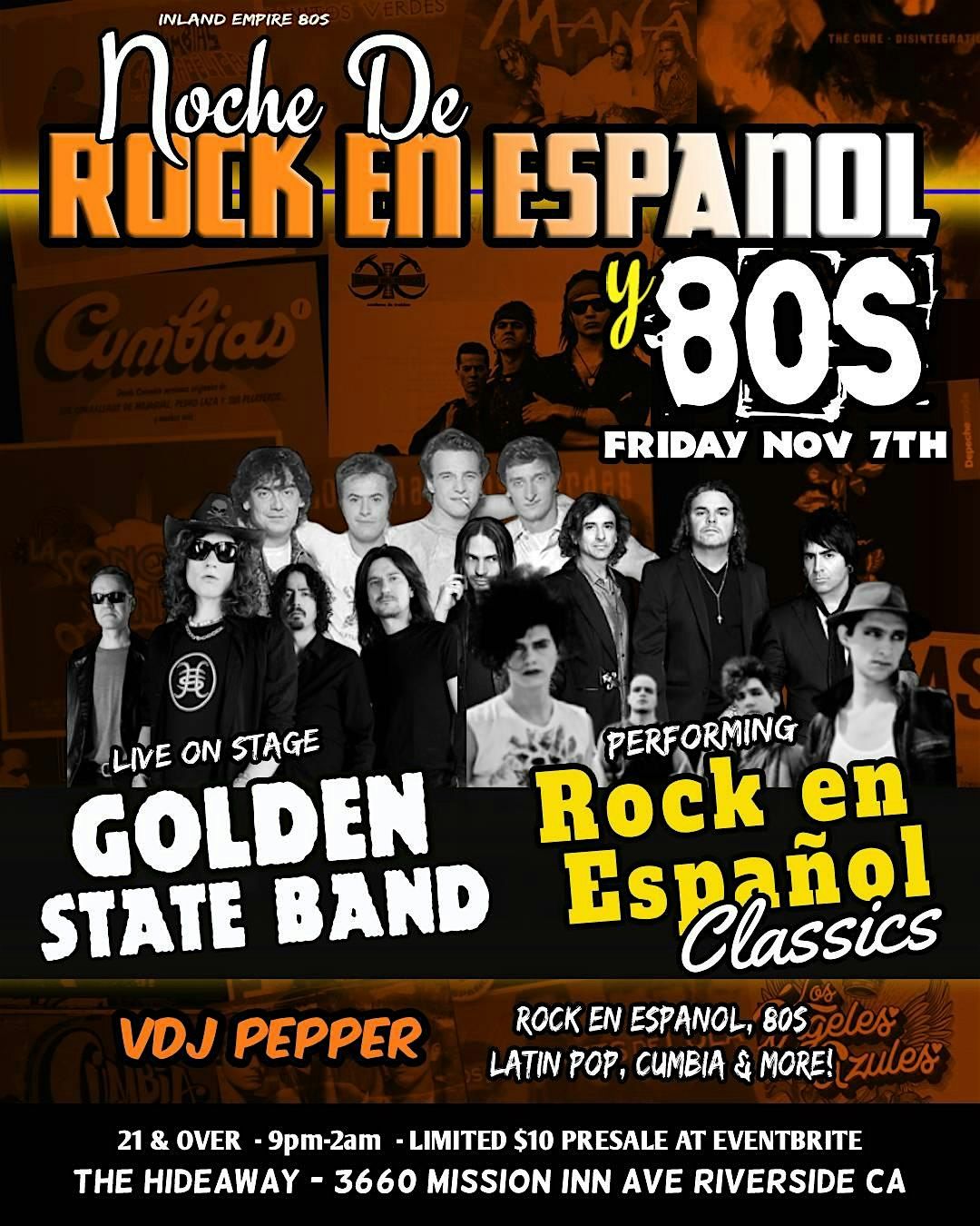 Live Rock en Espa\u00f1ol classics @ The Hideaway Riverside!