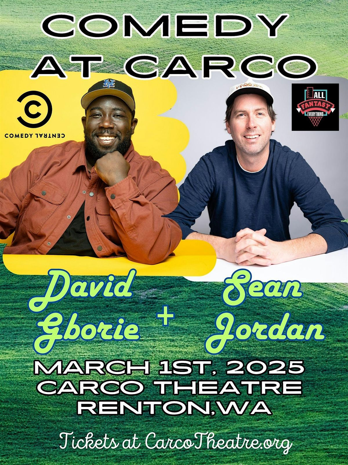 David Gborie + Sean Jordan LIVE - Comedy at Carco