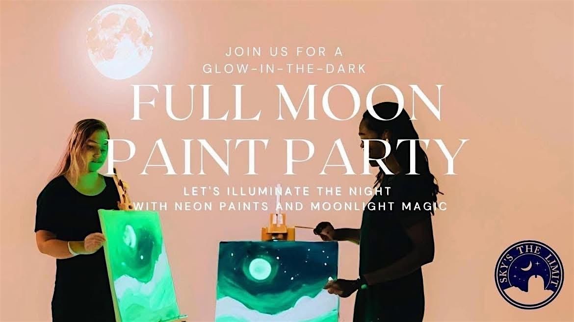 Glow In The Dark Full Moon Paint Party